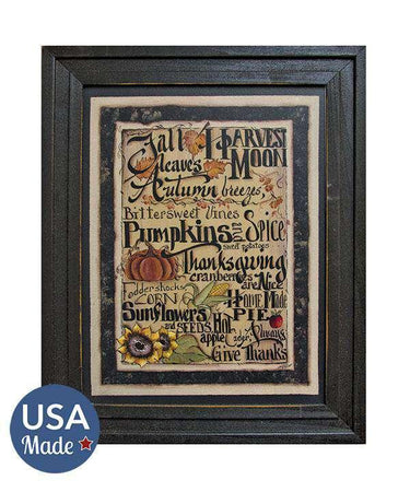 Fall Words Framed Print - The Fox Decor